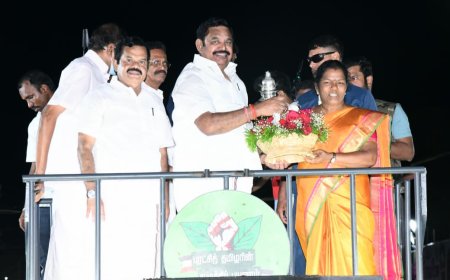 ‘’சாதாரண பஸ்ஸில் வந்த அமைச்சர் ரகுபதிக்கு எத்தனை கல்லூரிகள், எவ்வளவு சொத்து..?’’ -	கிரஷர் ஊழலை அம்பலப்படுத்தும் இபிஎஸ்