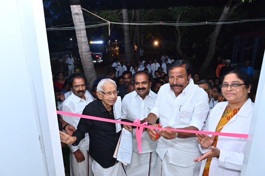 பெரியார் மருந்தியல் கல்லூரியில் பிராணிகள் பராமரிப்புக் கூடம் திறந்து வைத்த அமைச்சர்கள்