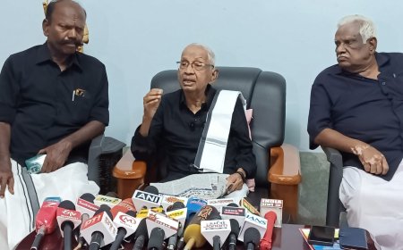 8 ஆம் தேதி திராவிட மாணவர் கழகம் சார்பில் ஆர்ப்பாட்டம்; தேசிய ஜனநாயக கூட்டணியில் பா.ஜ.க வும், எடப்பாடியார் மட்டுமே - திருச்சியில் திக தலைவர் வீரமணி