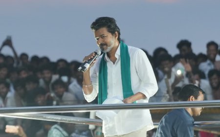 நெல் கொள்முதல் நிலையங்களில் லஞ்சம் ஏன்? டெல்டா விவசாயிகளுக்கு 40க்கு 40னா அவங்க வயித்துல அடிச்சு நீங்க வாங்குன கமிஷன் தான் நினைவுக்கு வரும் -  திருவாரூரில் விஜய்