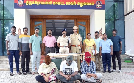 முகநூல் மூலம் மோசடி; பெண் உள்பட மூன்று பேர் கைது: தனிப்படைக்கு திருச்சி எஸ் பி பாராட்டு