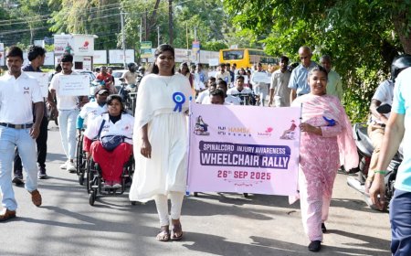 முதுகுத் தண்டு காயம் விழிப்புணர்வு "ஹம்சா மறுவாழ்வின் சக்கர நாற்காலி பேரணி"