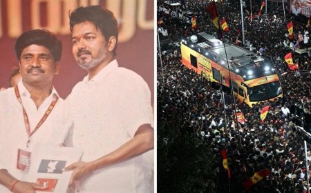 விஜய் பிரச்சாரத்தில் 41 பேர் பலி; தவெக நிர்வாகிகள் 2 பேர் கைது; அஜித்குமார் லாக்கப் டெத்போல் என் கணவருக்கு எந்த சூழலும் ஏற்பட்டு விடக்கூடாது-அச்சத்தில் மனைவி