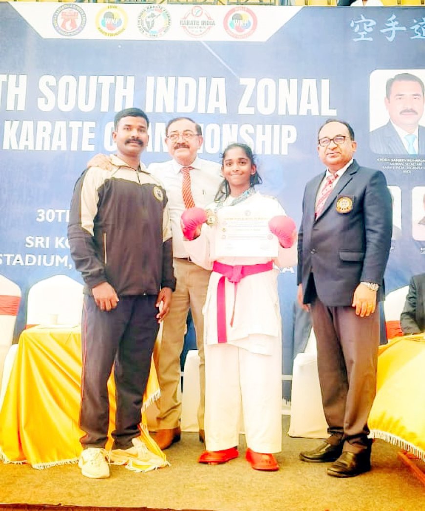 தென்னிந்திய அளவிலான கராத்தே போட்டி; திருச்சி மாணவி தங்கம் வென்று சாதனை