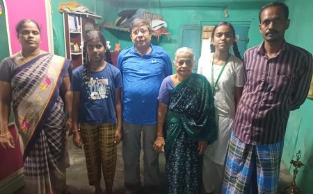 தமிழ் கற்றுக் கொடுத்த ஆசிரியரின் குடும்பத்தை மகனாக இருந்து காக்கும் ஓய்வு ஐஏஎஸ் பாலச்சந்திரன்