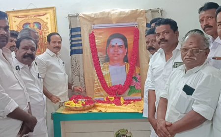 தேவர் திருஉருவப்படத்திற்கு மரியாதை செய்த முன்னாள் எம்பி ப.குமார்