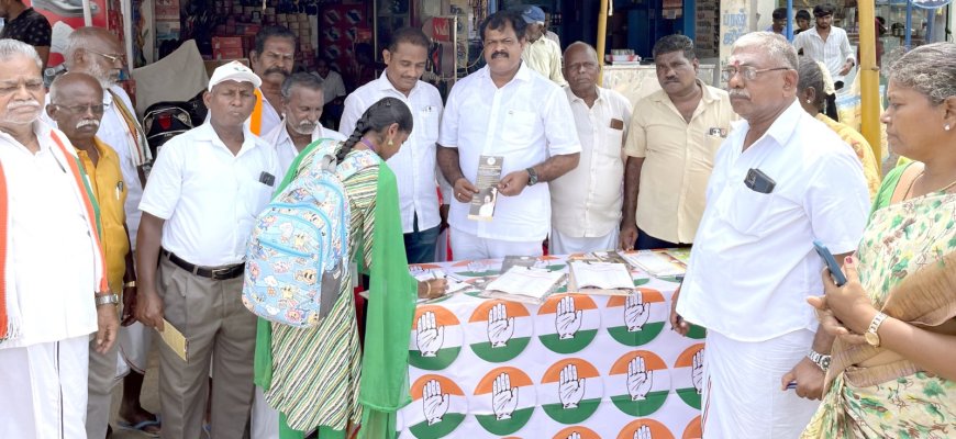 காங்கிரஸ் சார்பில் வாக்குத் திருட்டுக்கு எதிராக கையெழுத்து இயக்கம்
