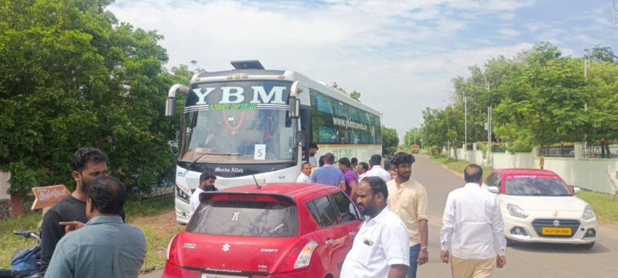 கரூர் பெருந்துயரம்; விஜயை சந்திக்க பலியானவர்களின் குடும்பத்தினரை  சென்னைக்கு அழைத்துச் செல்லும் தவெக நிர்வாகிகள்