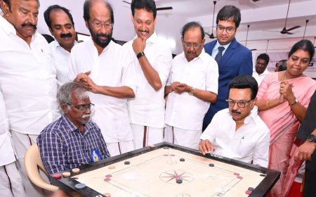 தமிழகத்தில் 25 அன்புச் சோலை மையங்கள்; திருச்சியில் முதல்வர் திறந்து வைத்து கேரம் விளையாடி மகிழ்வு