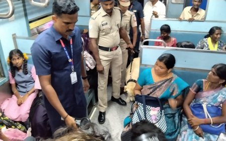 திருச்சி ரயில் நிலையத்தில் உச்சபட்ச பாதுகாப்பு; பயணிகள், ரயில் பெட்டிகளில் தீவிர சோதனை