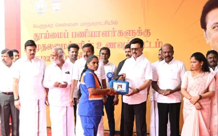 தூய்மை பணியாளர்களுக்கு மூன்று வேலையும் உணவு; முதல்வர் துவக்கி வைப்பு