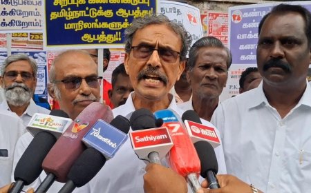 இந்திய தேர்தல் ஆணையம் தமிழகத்தில் தேர்தலை நடத்தக்கூடாது - தமிழக மக்கள் முன்னணி அமைப்பினர் ஆர்ப்பாட்டம்