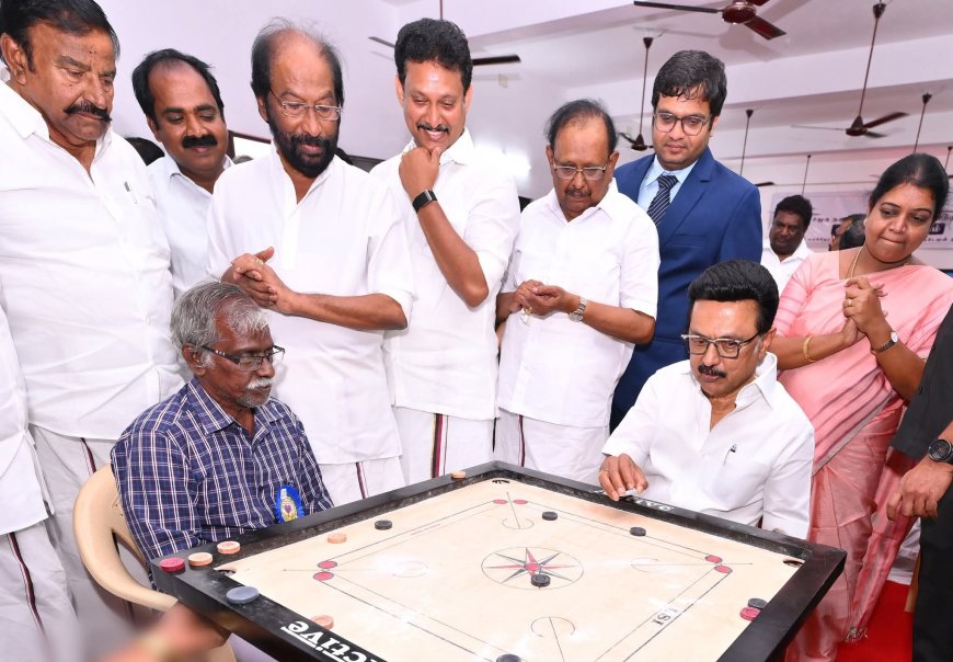 தமிழகத்தில் 25 அன்புச் சோலை மையங்கள்; திருச்சியில் முதல்வர் திறந்து வைத்து கேரம் விளையாடி மகிழ்வு