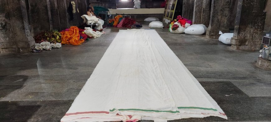மலைக்கோட்டை கோயிலில் தீப திருவிழா; 300 மீட்டர் திரி தயாரிக்கும் பணி துவக்கம்
