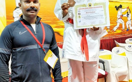 கராத்தே போட்டியில் வெண்கலம் வென்ற திருச்சி மாணவி