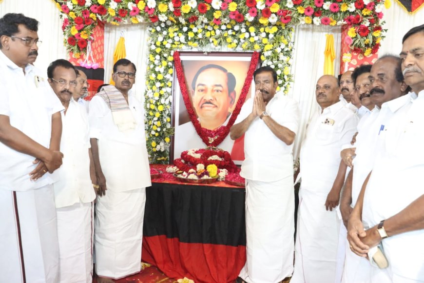 முன்னாள் எம்பி எல்.கணேசன் திருவுருவப்படம் திறப்பு - அமைச்சர் கே.என்.நேரு பங்கேற்பு