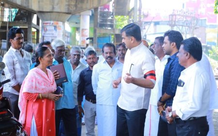 திருச்சி ஜீவா நகர் ரயில்வே இருப்பு பாதை பகுதியில் துரை வைகோ எம்பி ஆய்வு