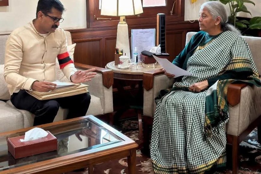 ஒன்றிய அமைச்சர் நிர்மலா சீதாராமனை சந்தித்த திருச்சி எம்பி துரை வைகோ