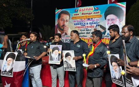 அமெரிக்கா - இஸ்ரேலை கண்டித்து திருச்சியில்  மனிதநேய ஜனநாயக கட்சி சார்பில் கண்டன ஆர்ப்பாட்டம்