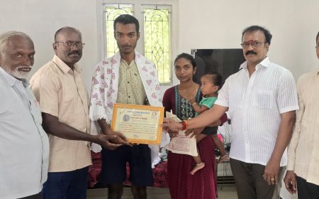மூளைச்சாவு அடைந்த பெண்;  உறுப்புகளை தானம் அளித்த குடும்பத்தினருக்கு பாராட்டு!
