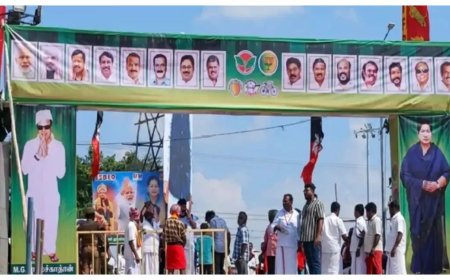 தேசிய ஜனநாயக கூட்டணி பொதுக்கூட்ட வரவேற்பு பேனரில் எடப்பாடி படம் புறக்கணிப்பு; அதிர்ச்சியில் அதிமுக தொண்டர்கள்