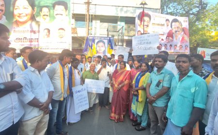 தூத்துக்குடி மாணவி படுகொலை ; நீதிவேண்டி திருச்சியில் யாதவ சங்கங்கள் போராட்டம்