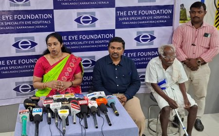 திருச்சியில் 106 வயது முதியவருக்கு கண் அறுவை சிகிச்சை -  தி ஐ பவுண்டேஷன் மருத்துவமனை மருத்துவர்கள் சாதனை