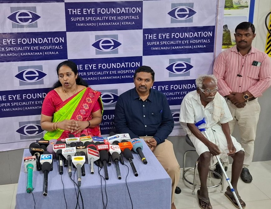 திருச்சியில் 106 வயது முதியவருக்கு கண் அறுவை சிகிச்சை -  தி ஐ பவுண்டேஷன் மருத்துவமனை மருத்துவர்கள் சாதனை