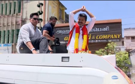 இந்தத் தேர்தல் விசில் புரட்சி தேர்தல்; திமுக பாஜக இரண்டும் ஒன்றுதான் : ஒரே ஒரு வாய்ப்பு கொடுங்கள் - திருச்சியில் விஜய்