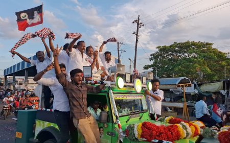 தொகுதி பிரச்சனைகளை தீர்க்க என்னை தேர்ந்தெடுங்கள் ; பிரம்மாண்ட பேரணியுடன் பிரச்சாரத்தை முடித்த ப.குமார் 