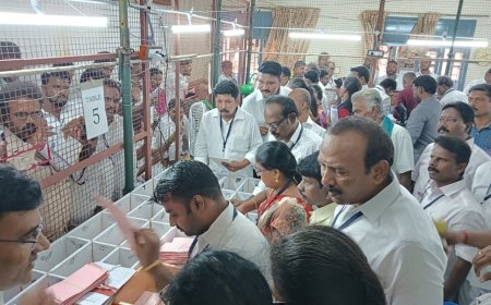 தபால் வாக்குகளில் திமுக முன்னிலை; திருச்சி கிழக்கில் விஜய் பின்னடைவு:திருச்சி மேற்கில் கே,என் .நேரு பின்னடைவு