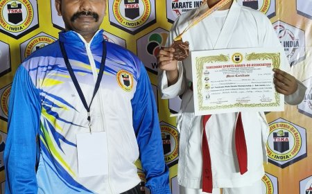 கராத்தே போட்டியில் 1 தங்கம், 3 வெண்கலம் வென்ற திருச்சி மாணவர்கள்; குவியும் பாராட்டுக்கள் 