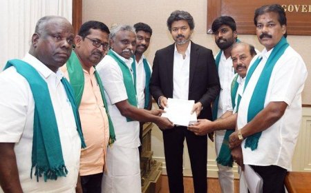 25 கோரிக்கைகளுடன் முதல்வரை சந்தித்த பி.ஆர். பாண்டியன்;வாக்குறுதிகளை விரைந்து நிறைவேற்றுவேன்- முதல்வர் விஜய்