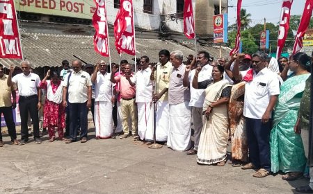 மோடி அரசைக் கண்டித்து கம்யூனிஸ்ட் கட்சியினர் கண்டன ஆர்ப்பாட்டம் 