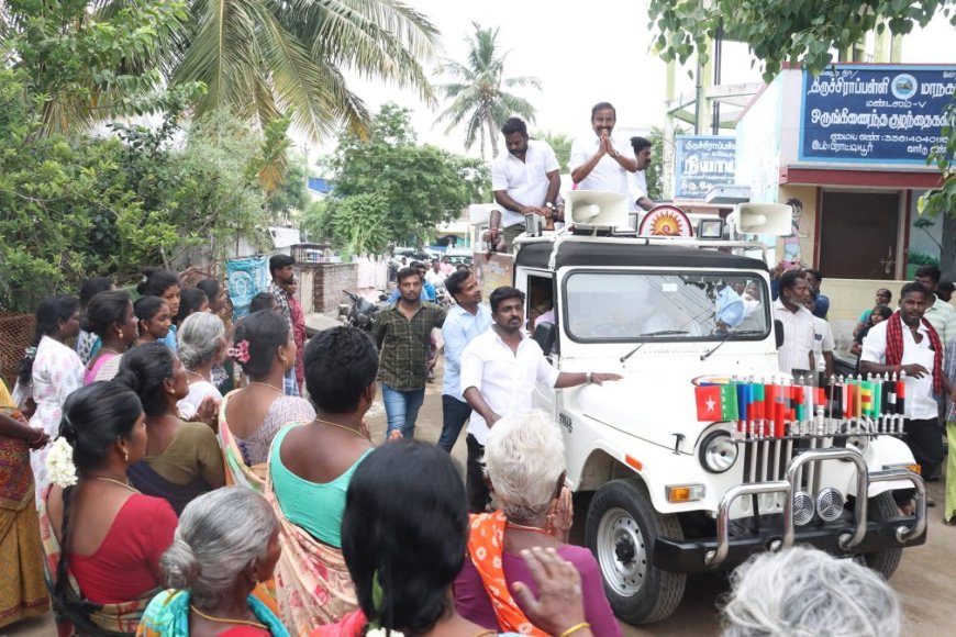மேற்கு தொகுதி மக்களுக்கு நன்றி தெரிவித்த கே.என்.நேரு; இன்றும், நாளையும் சுற்றுப் பயணம்