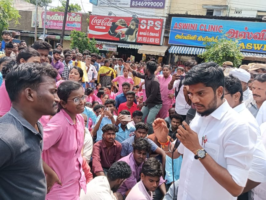 திருச்சி மருத்துவமனையில் நர்சிங் மாணவி பலி; செவிலியர்கள் சாலை மறியல்: அமைச்சர் ரமேஷ் சமாதான பேச்சு