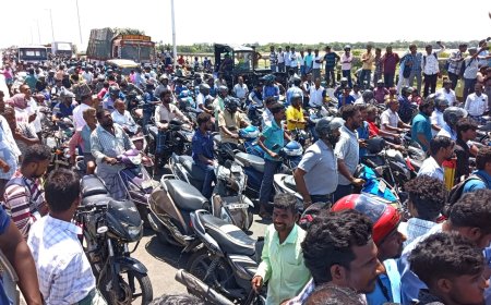 திருச்சி-சென்னை தேசிய நெடுஞ்சாலையில் பொதுமக்கள் சாலை மறியல்: உதவி கமிஷனர் காயம் ; 50க்கும் மேற்பட்டோர் கைது