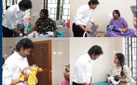எழும்பூர் அரசு குழந்தைகள் நல மருத்துவமனையில் நலம் விசாரித்த முதல்வர் விஜய் 