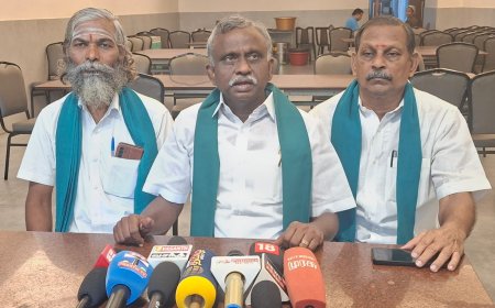 மேகதாட்டு அணை கட்டுமானத்தில் காங்கிரஸ், பிஜேபி கூட்டு சதி; 5 கோடி மக்களின் குடிநீர் ஆதாரம் பறிபோகும் - பி.ஆர்.பாண்டியன்