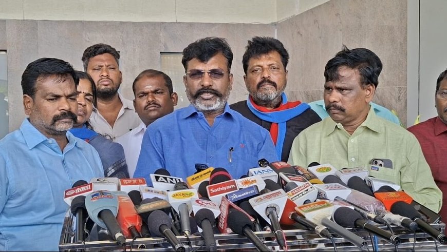 தமிழக அரசு காவிரி விவகாரத்தில் வறட்டு கௌரவம் பார்க்காமல் அனைத்துக் கட்சிக் கூட்டத்தை கூட்ட வேண்டும் - திருச்சியில் திருமாவளவன் 