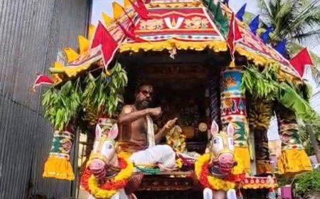 கேகே நகர் ஸ்ரீனிவாச பெருமாள் கோயிலில் தேரோட்டம் கோலாகலம்