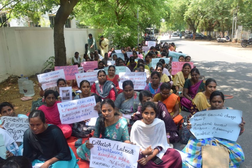 விலைவாசி உயர்வுக்கு ஏற்ப ஊதியத்தை உயர்த்திக் கொடு; தமிழ்நாடு டிஜிட்டல் கல்வி பணியாளர்கள் நலச்சங்கத்தினர் உண்ணாவிரதம் 